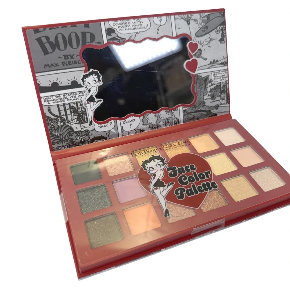 Betty Boop x Celavi Face Color Palette 18 Matte & Shimmer Eyeshadows New 1170A8